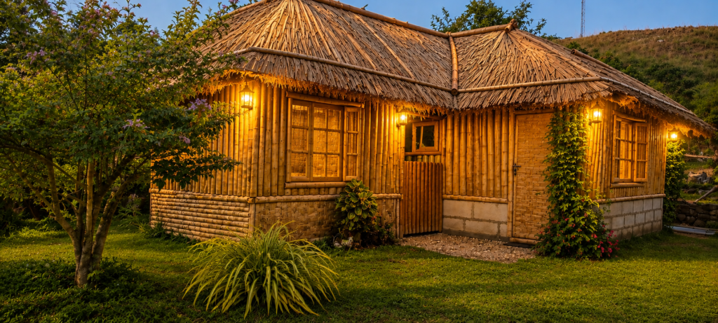 Ilaveezhapoonchira Bamboo cottage stage at Poonchira Resort